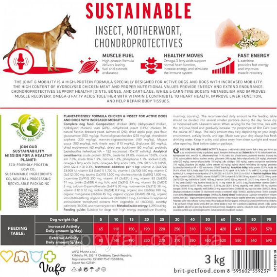 Корм Brit Care Dog Sustainable Activity для активных собак (курица и насекомые), 3 кг | Зображення 6