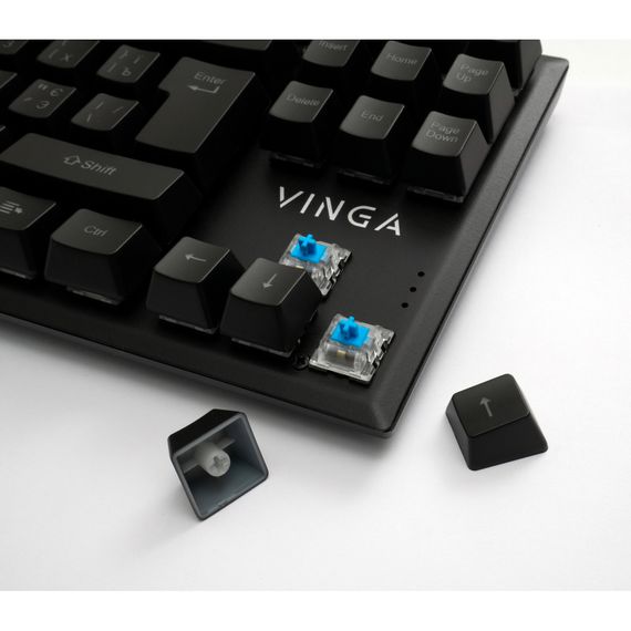 Клавіатура Vinga KBGM-110 87 key LED Blue Switch USB Black (KBGM-110 Black) | Зображення 3