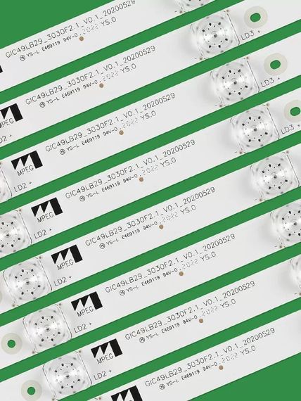 LED підсвітка TV 49" GIC49LB29-3030F2.1-V0.1 49HR330M04A2 V3 4C-LB4904-HR07J 4C-LB4904-ZM02J 49A950C 8шт. | Зображення 2