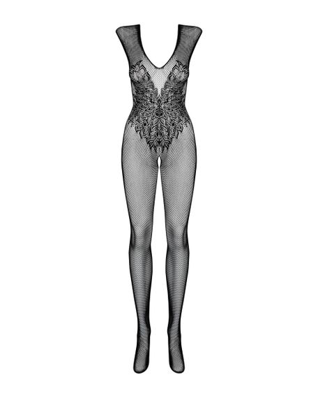 Комбінезон Obsessive C малюнком крил Bodystocking N112 Чорний S \ M, Черный, S/M | Зображення 4
