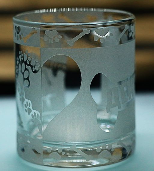 Скляна чашка кружка 320 мл  з гравіюванням Джек-рассел-терьер з кличкой подарунок для власника собаки | Зображення 4