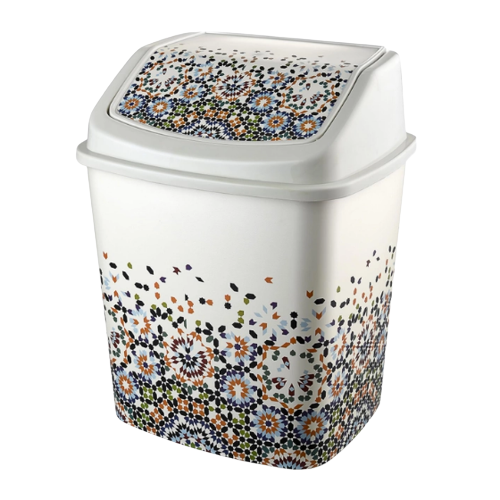Відро для сміття 8л пластик з малюнком мозаїка ELIF
