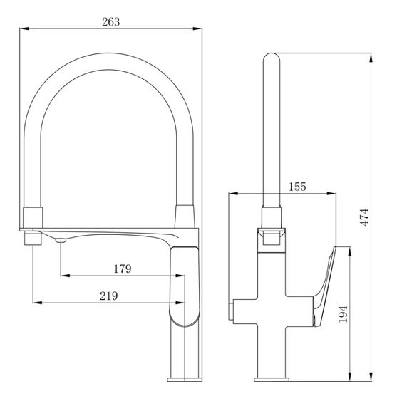 Змішувач для кухні Qtap Vlasta New з гнучким виливом з підключенням для питної води QTVLA364CRM45648 | Зображення 8