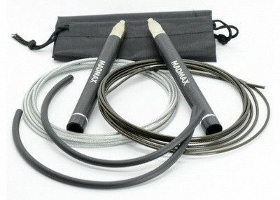 Скакалка швидкісна на підшипниках алюмінієва Мадмакс MFA-286 Speed jump rope Black | Зображення 1