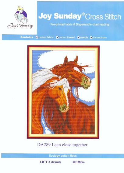 Набор для вышивания по нанесённой на канву схеме"Lean close together". AIDA 14CT printed 30*38 см | Зображення 1