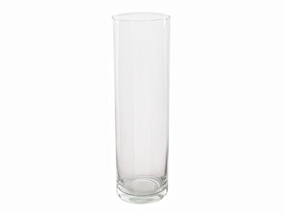 Компактна скляна ваза-циліндр для сухоцвітів Minimalist Grand, 30х9 см