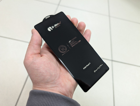 Захисне скло для Google Pixel 7 / Гугл Піксель 7, G-Rhino, повне покриття, 5D, чорна рамка