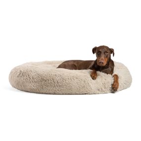 Лежак для собак та котів OutwardHound Best Friends Donut Shag, 114 х 114 см, бежева