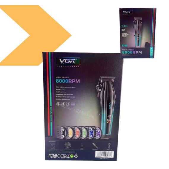 Бездротова машинка для стрижки з тихим двигуном XPRO V-273 Green (46078-V-273 Green_1246) | Зображення 1