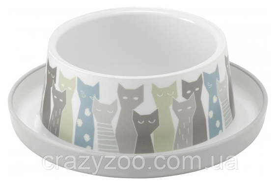 Миска для котів Moderna Trendy Dinner Maasai пластикова сіра Ø 17x5.3 см 350 мл 17775