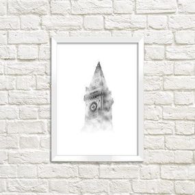 Постер в рамке Биг-Бен 21x30 см, A4 (WMT4_ART055_WH)