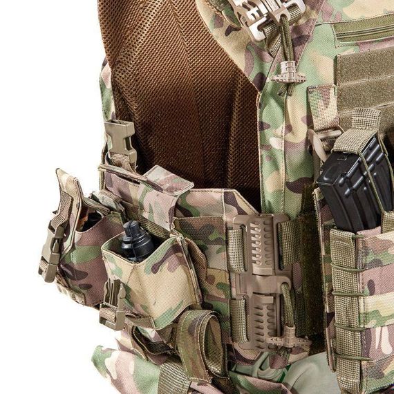 Плитоноска бронежилет Мультикам  c быстрым сбросом MOLLE 8 подсумков | Зображення 3