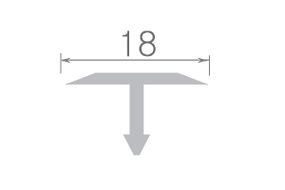 Профіль Т-подібний 18мм 2,7м срібло П31