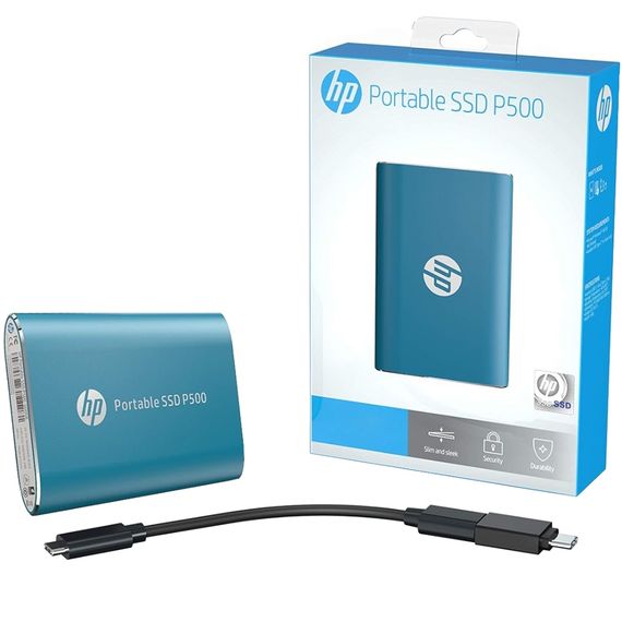 SSD external, USB 3.2 Gen1 Type-C  1Tb, HP P500, TLC, Blue, синій, Retail | Зображення 3