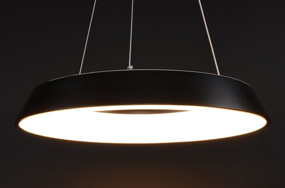 Люстра світлодіодна підвісна LED світильник для квартири на стелю лед з пультом 27550 Чорний 25-90х48х48 см. | Зображення 3