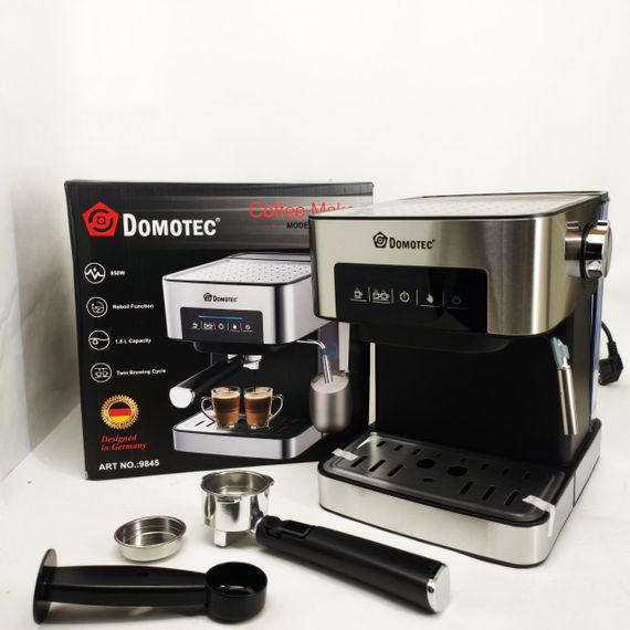 Кавомашина рожкова з кавомолкою Domotec MS-136, на плиті, Гейзерна кавоварка, атором JR-57 | Зображення 7