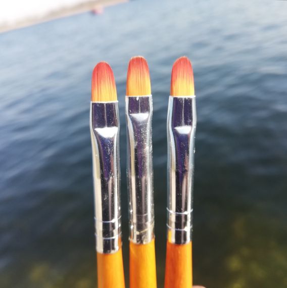 Овальний пензлик OPI №8 з дерев'яною ручкою | Зображення 1