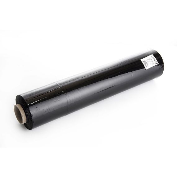 Стретч пленка 500мм, 3кг (20мкм) черная, втулка 200г UNIFIX