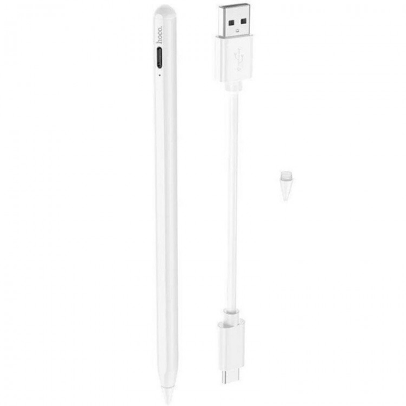 Стілус Hoco GM109 Pencil для Android iOS Windows високоточний, 2 наконечники Білий | Зображення 3