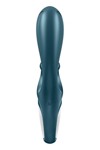 Смартвібратор-кролик Satisfyer Hug Me Bluegrey, 2 мотори, діаметр 4,2см, широка кліторальна частина | Зображення 5
