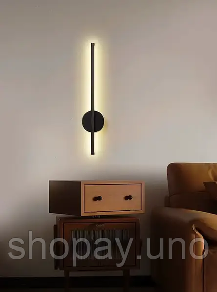 Світильник настінний 60 см Strip light HA-125 Чорний | Зображення 1