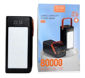 Power Bank 80000 mAh 22,5 W Tungil Y108 реальна ємність швидка зарядка QC3.0 зовнішній акумулятор з ліхтарем та дисплеєм павербанк