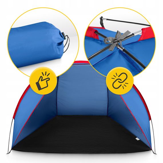 Намет пляжний 4FIZJO 200 x 115 см Blue/Red (P-5905973405171) | Зображення 5