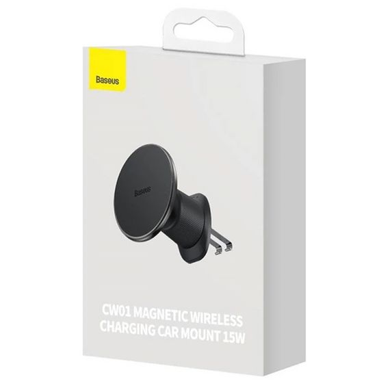 Автотримач з БЗП Baseus CW01 Magnetic 15W (air outlet) (C40141001111) Cluster Black | Зображення 2