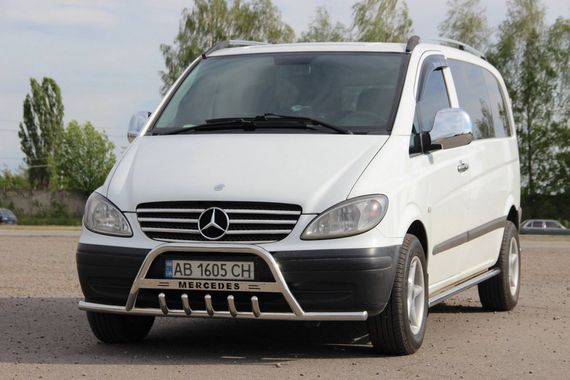 Кенгурятник WT004-Plus с усами (нерж.) для Mercedes Viano 2004-2015 гг | Зображення 2