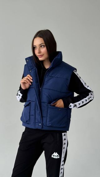 Жіноча жилетка темно-синя | Зображення 4