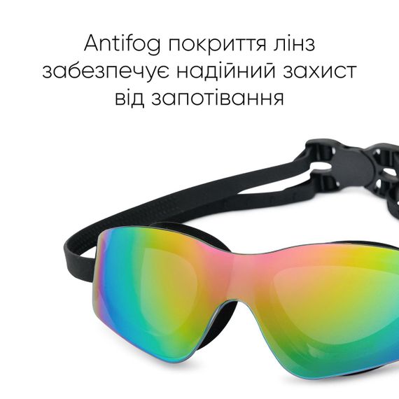 Очки для плавания Renvo Parma Уни Anti-fog Черный Разноцветный OSFM (2SG500-0109) | Зображення 2