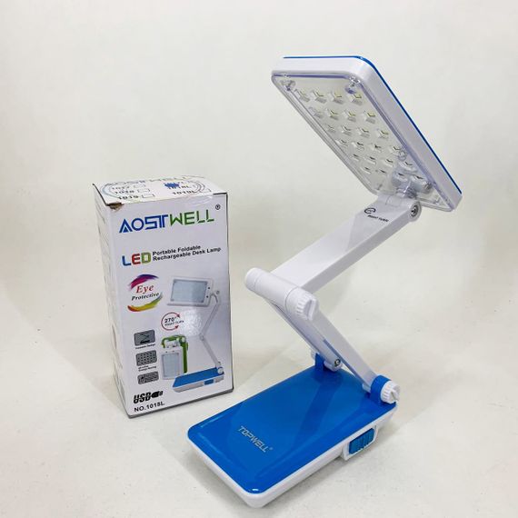 Настільна лампа Topwell 1019 Синя акумуляторна світлодіодна регуляція рівня нахилу. Колір: синій KX-99