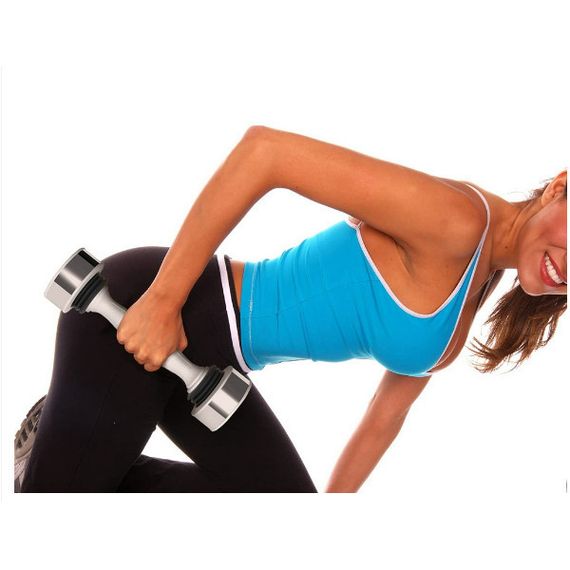 Виброгантель гантеля тренажер для фитнеса Supretto Shake Weight 1.1 кг виброгантеля | Зображення 4