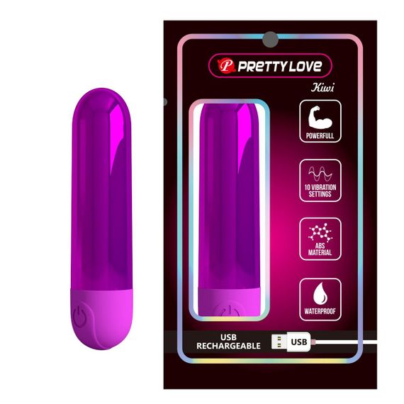 Віброкуля Pretty Love Kiwi фіолетова, 8 х 1.8 см Sex Aura