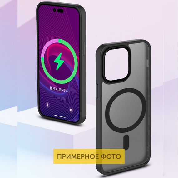 TPU+PC чехол Metal Buttons with MagSafe Colorful для Apple iPhone 16 Pro (6.3") | Зображення 1