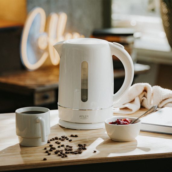 Електрочайник Adler AD 1385 білий 1,7 л, 2200 Вт | Зображення 5