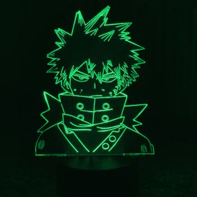 Акриловый светильник-ночник Кацуки Бакуго (Katsuki Bakugou) зеленый tty-n000586