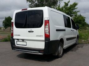 Задня дуга AK-002-Подвійний (нерж.) для Peugeot Expert 2007-2017 рр