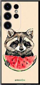 Чохол на Samsung Galaxy S24 Ultra Єнотик з кавуном "4605b-3389-2448"