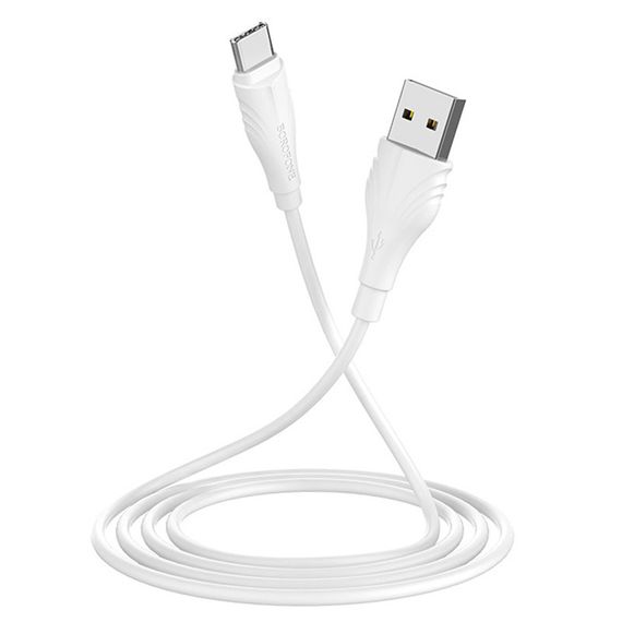 Дата кабель Borofone BX18 Optimal USB to Type-C (2m) Білий | Зображення 1