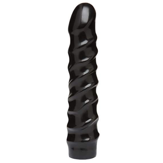 Дилдо Doc Johnson CodeBlack - 8 Inch Raging Vac-U-Lock із стимулювальним рельєфом, діаметр 3,8 см