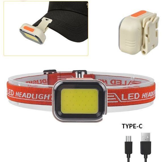 Потужний акумуляторний ліхтарик на голову CY-2027-B-COB(white+red), Дуже потужний налобний ліхтар LT-52 | Зображення 4