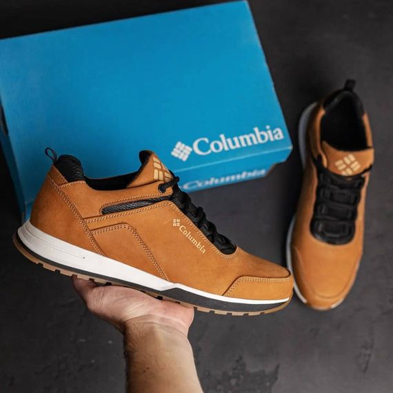 Шкіряні кросівки демісезонні Columbia рижі | Зображення 7