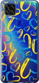 Чехол на ZTE Blade V2020 Сердца UA "5292u-2529-17620"