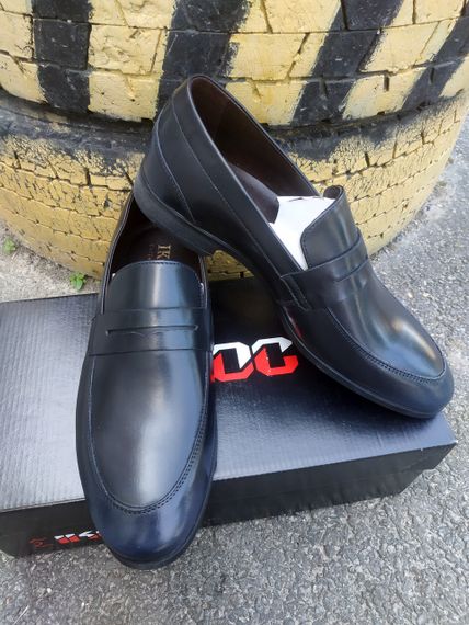 Темно сині чоловічі лофери 44 розмір | Зображення 5