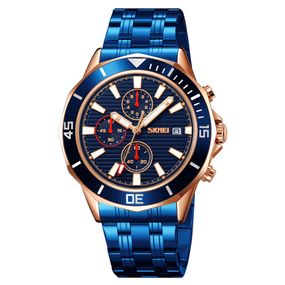 Годинник S2kmei 9335RGBU Rose Gold-Blue