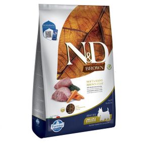 Сухий корм з ягням для собак малих порід з коричневою шерстю Farmina N&D Brown Adult Mini, 5 кг