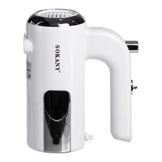 Міксер ручний 2 насадки вінчики та гаки для тіста білий Sokany SK-02025 | Зображення 8