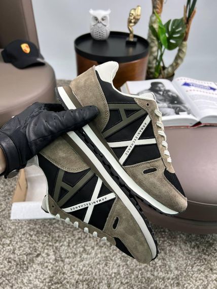 Чоловічі кросівки Exchange AX Khaki Black замша , текстиль , В'єтнам 45 28.5 | Зображення 2