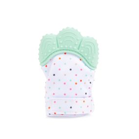 Рукавичка прорізувач гризунок силіконова Зелена